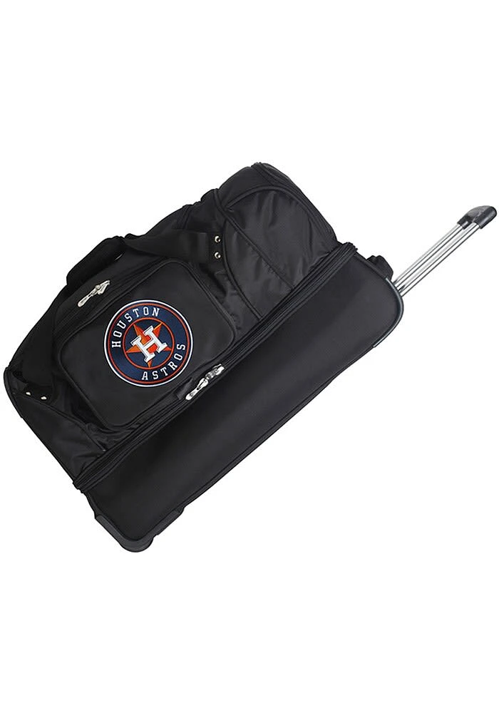 Houston Astros Black Rolling Duffel Luggage
