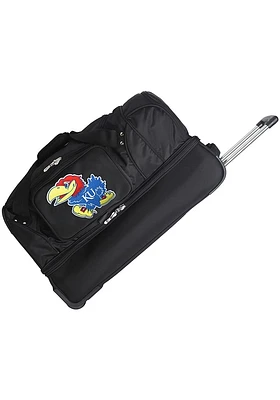 Kansas Jayhawks Black 27 Rolling Duffel Luggage