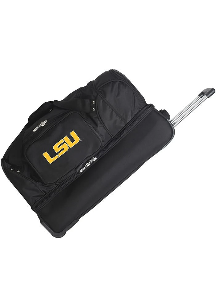 LSU Tigers Black Rolling Duffel Luggage