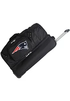New England Patriots Black Rolling Duffel Luggage