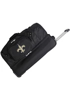 New Orleans Saints Black Rolling Duffel Luggage
