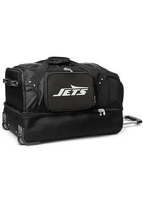 New York Jets Black Rolling Duffel Luggage