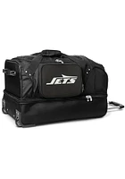 New York Jets Black Rolling Duffel Luggage