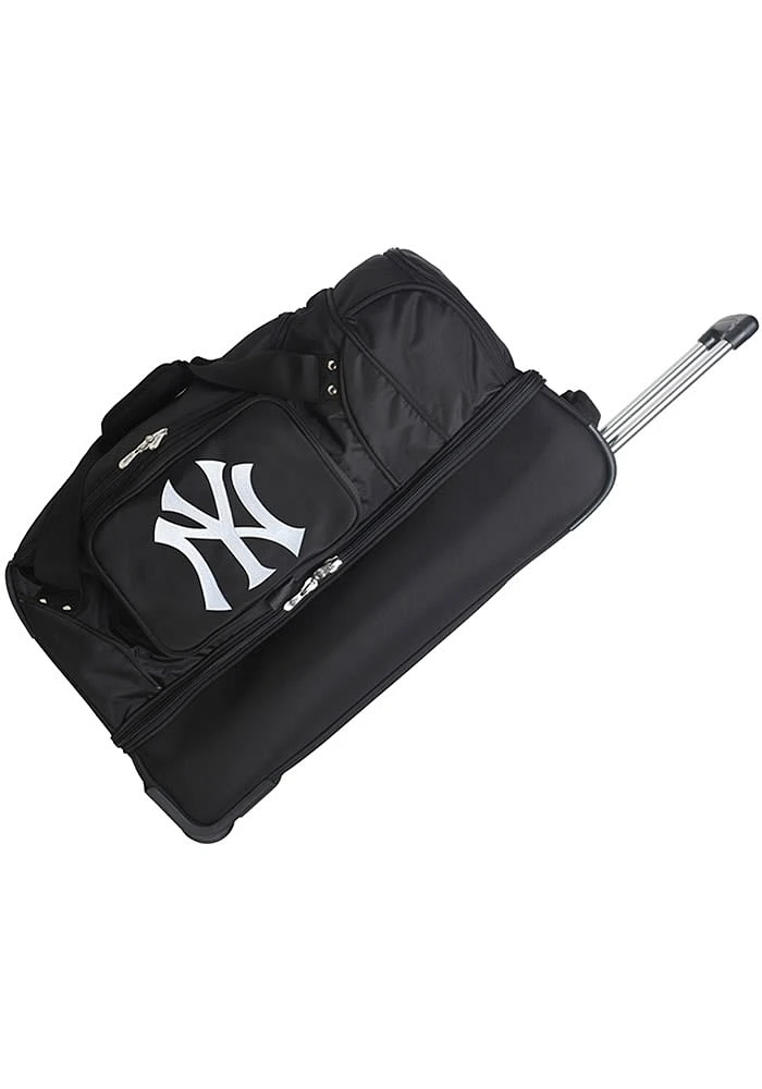 New York Yankees Black Rolling Duffel Luggage