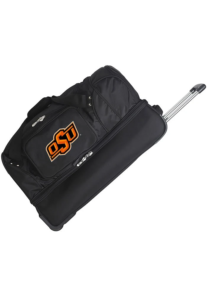 Oklahoma State Cowboys Black Rolling Duffel Luggage
