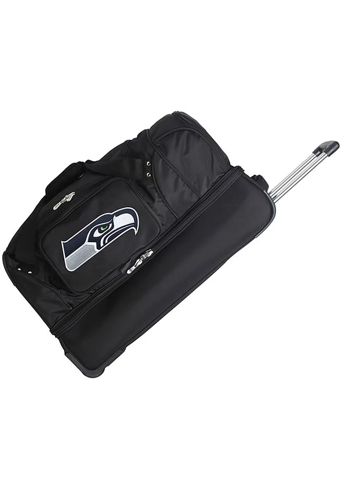 Seattle Seahawks Black Rolling Duffel Luggage