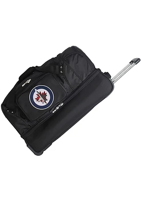 Winnipeg Jets Black Rolling Duffel Luggage