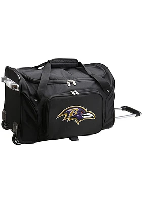 Baltimore Ravens Black 22 Rolling Duffel Luggage