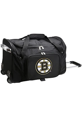 Boston Bruins Black Rolling Duffel Luggage