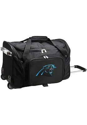 Carolina Panthers Black Rolling Duffel Luggage