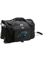 Carolina Panthers Black Rolling Duffel Luggage