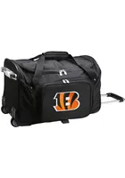 Cincinnati Bengals Black Rolling Duffel Luggage