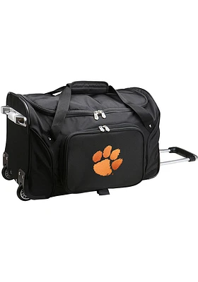 Clemson Tigers Black Rolling Duffel Luggage