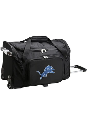 Detroit Lions Black 22 Rolling Duffel Luggage