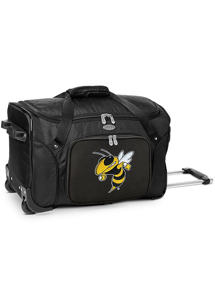 GA Tech Yellow Jackets Black Rolling Duffel Luggage