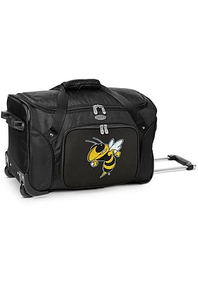 GA Tech Yellow Jackets Black Rolling Duffel Luggage