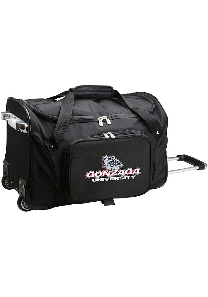 Gonzaga Bulldogs Black Rolling Duffel Luggage