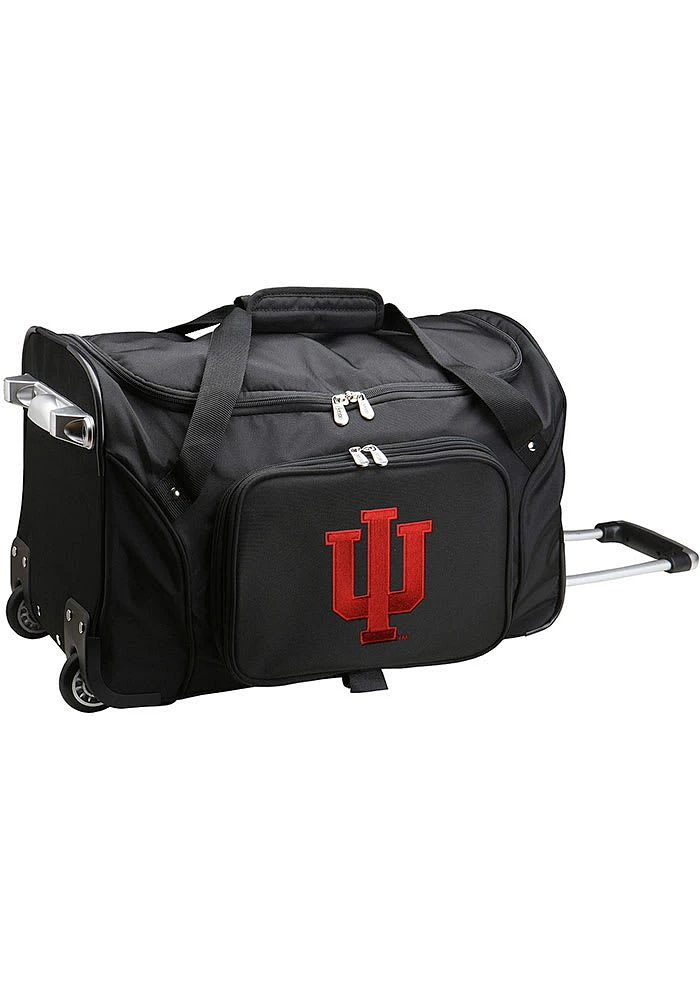Indiana Hoosiers Black Rolling Duffel Luggage