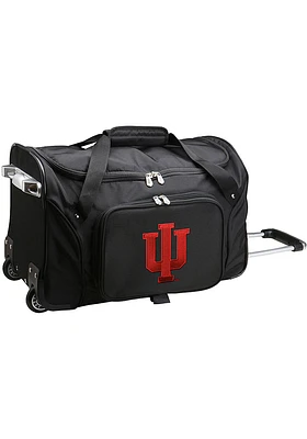 Indiana Hoosiers Black Rolling Duffel Luggage