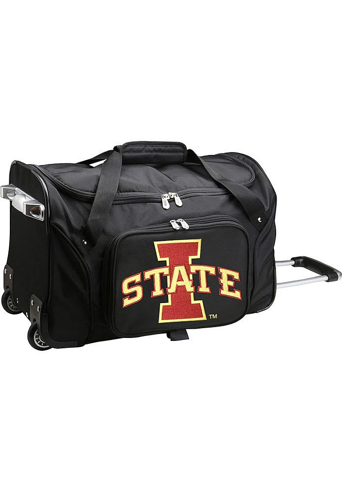 Iowa State Cyclones Black Rolling Duffel Luggage