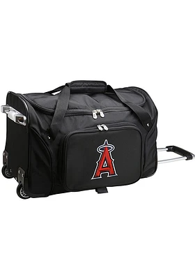 Los Angeles Angels Black Rolling Duffel Luggage