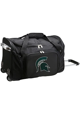 Michigan State Spartans Black Rolling Duffel Luggage