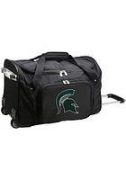Michigan State Spartans Black Rolling Duffel Luggage