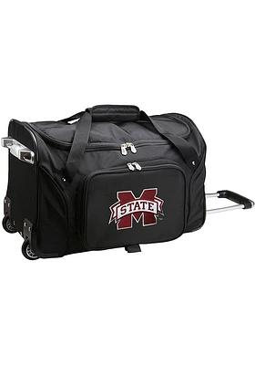 Mississippi State Bulldogs Black Rolling Duffel Luggage