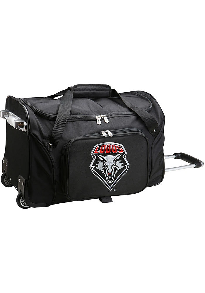 New Mexico Lobos Black Rolling Duffel Luggage