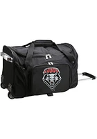New Mexico Lobos Black Rolling Duffel Luggage
