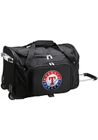 Texas Rangers Black Rolling Duffel Luggage