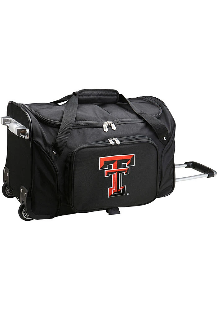 Texas Tech Red Raiders Black Rolling Duffel Luggage
