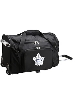 Toronto Maple Leafs Black Rolling Duffel Luggage