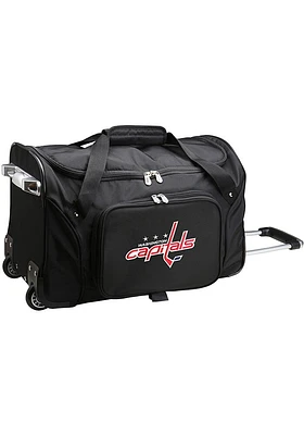 Washington Capitals Black Rolling Duffel Luggage