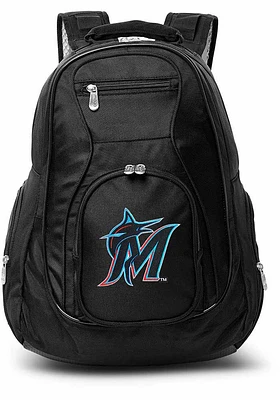 Miami Marlins Black 19 Laptop Backpack