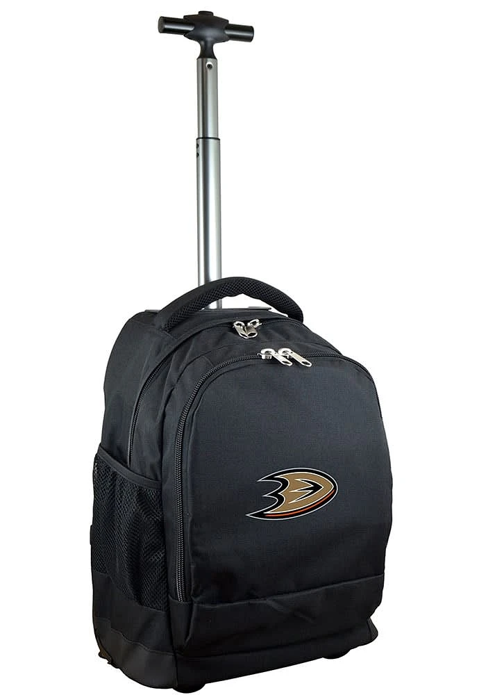 Anaheim Ducks Black Wheeled Premium Backpack