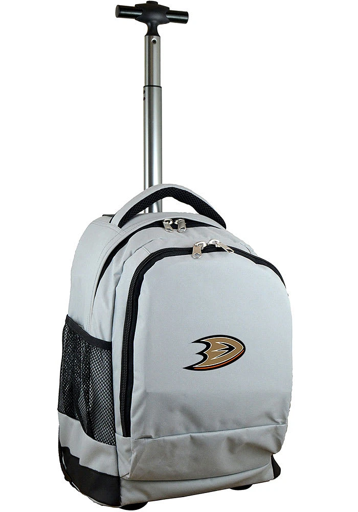 Anaheim Ducks Grey Wheeled Premium Backpack