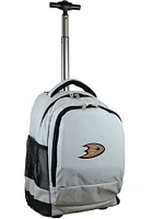 Anaheim Ducks Grey Wheeled Premium Backpack