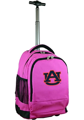 Auburn Tigers Pink Wheeled Premium Backpack