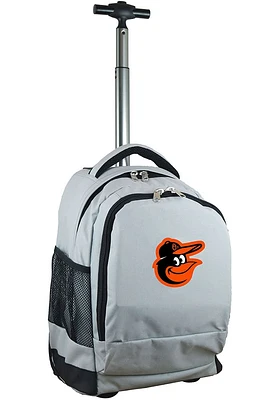 Baltimore Orioles Grey Wheeled Premium Backpack