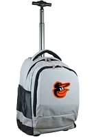 Baltimore Orioles Grey Wheeled Premium Backpack