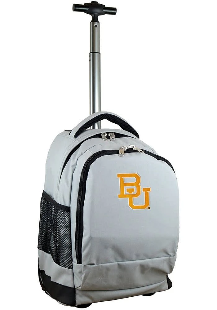 Baylor Bears Grey Wheeled Premium Backpack