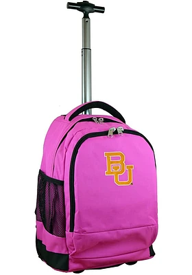 Baylor Bears Pink Wheeled Premium Backpack
