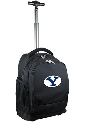 BYU Cougars Black Wheeled Premium Backpack