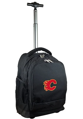 Calgary Flames Black Wheeled Premium Backpack