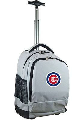 Chicago Cubs Grey Wheeled Premium Backpack