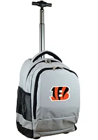 Cincinnati Bengals Grey Wheeled Premium Backpack