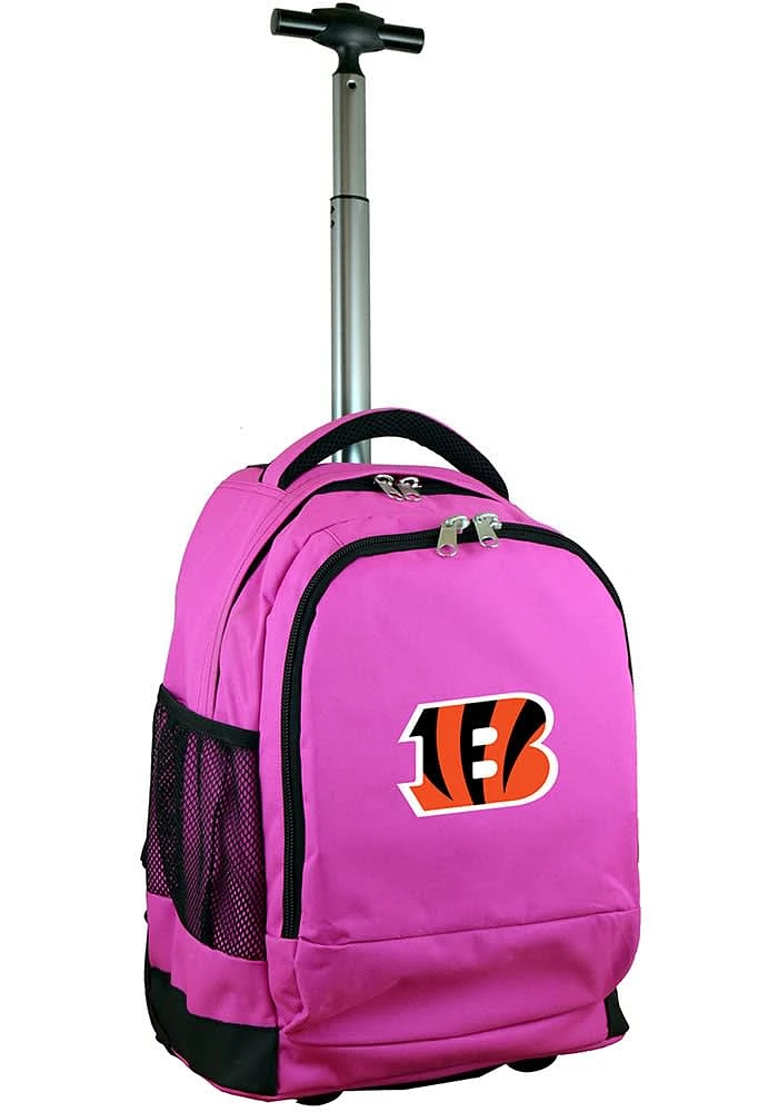 Cincinnati Bengals Pink Wheeled Premium Backpack