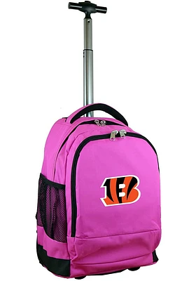 Cincinnati Bengals Pink Wheeled Premium Backpack