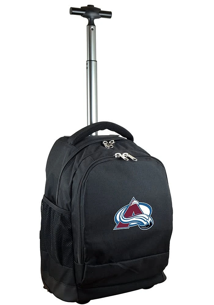 Colorado Avalanche Black Wheeled Premium Backpack